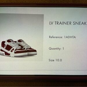 Louis Vuitton Red and White Athletic Shoes